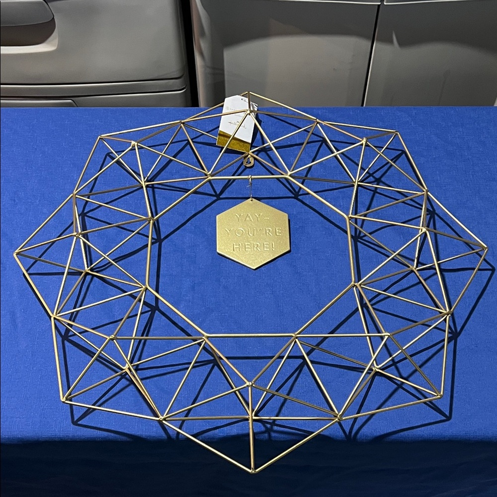 Gold Geometric Metal Wall Wreath – Modern Home Wall Decor Dayspring | Candace